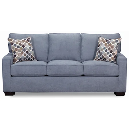 Casual Queen Sofa Sleeper with Track Arms